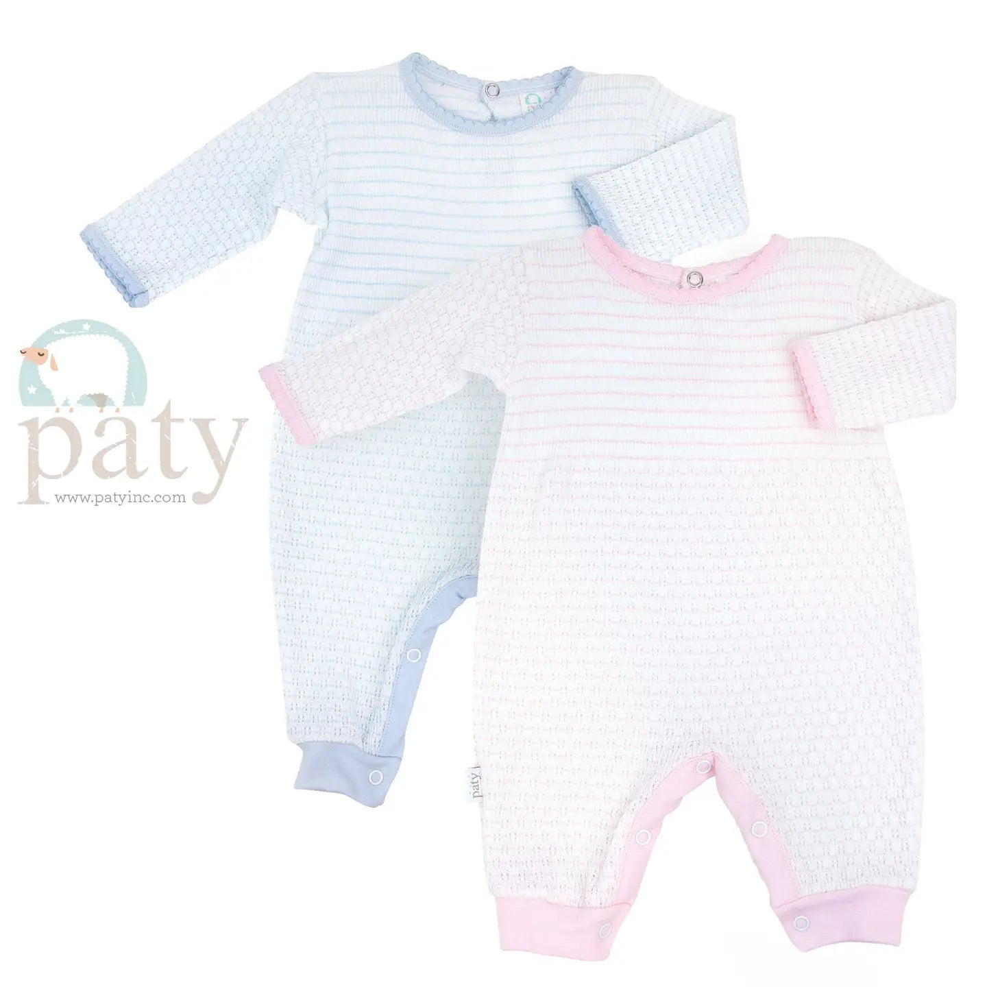 Paty Long Sleeve Pima Trim Romper