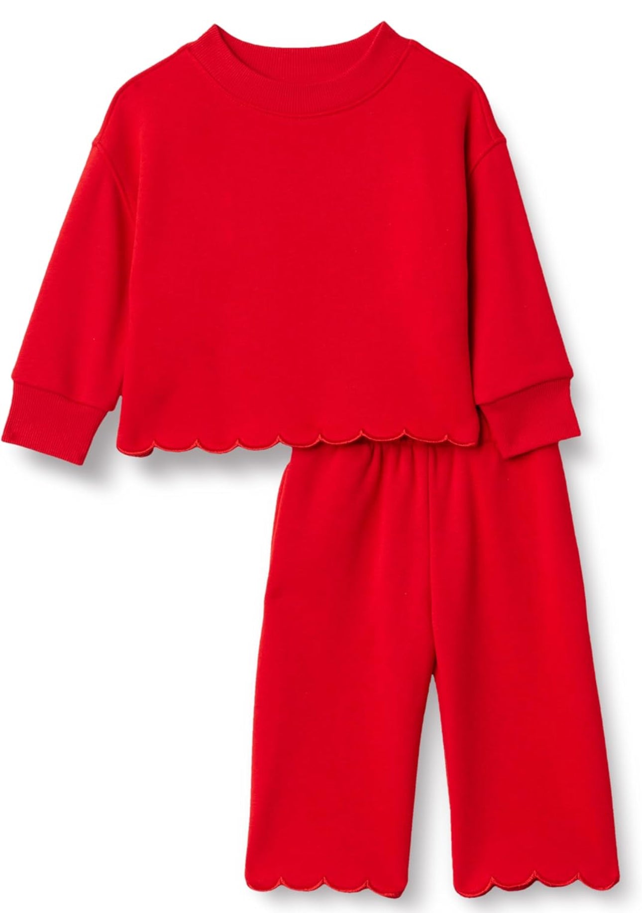 Scallop Sweatshirt Set