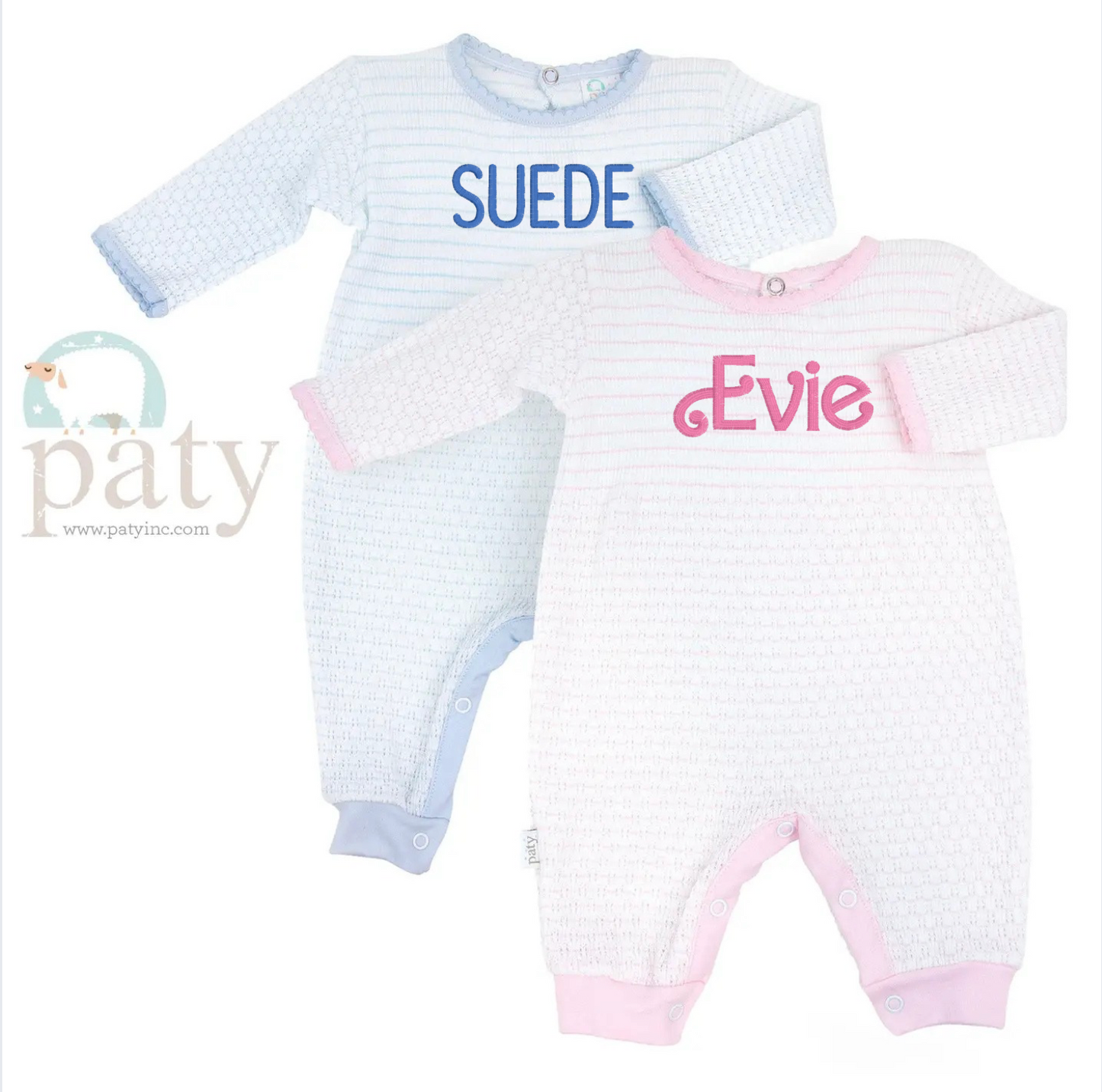 Paty Long Sleeve Pima Trim Romper