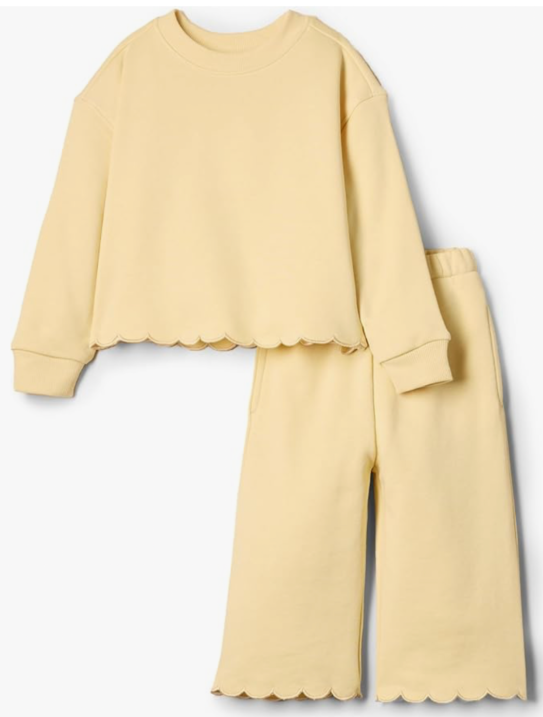 Scallop Sweatshirt Set