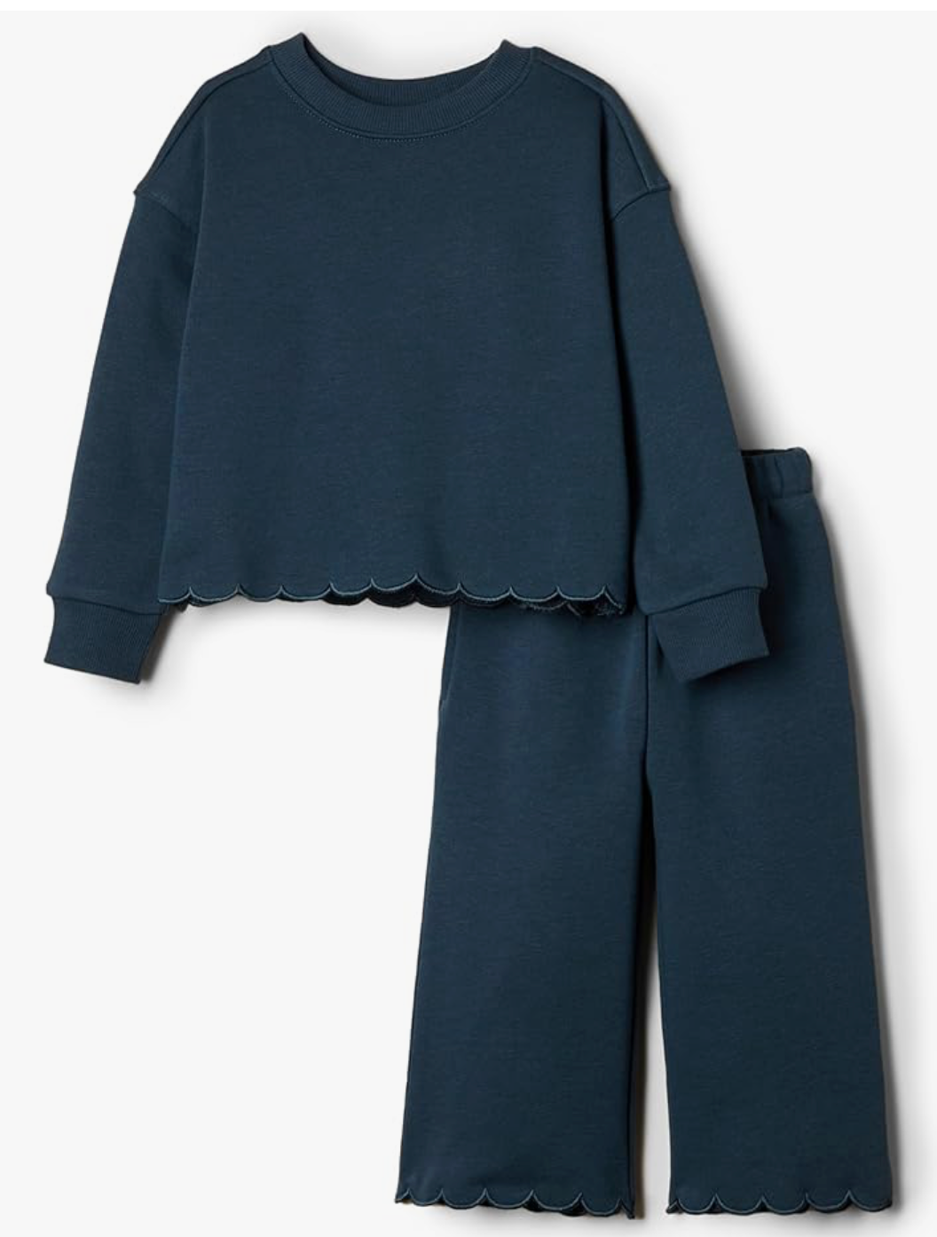 Scallop Sweatshirt Set