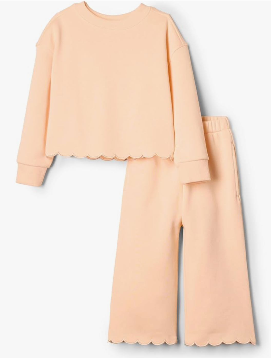 Scallop Sweatshirt Set