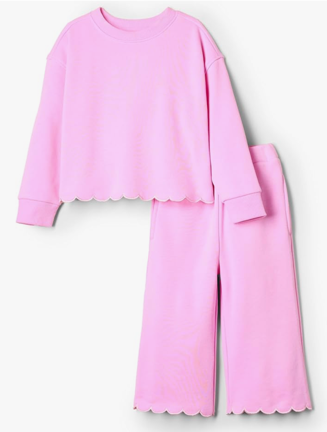 Scallop Sweatshirt Set