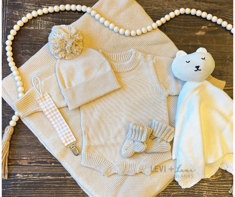 Long Sleeve Knit Baby Romper (no ruffle)