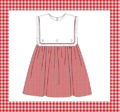 Gameday Gingham Red Dress