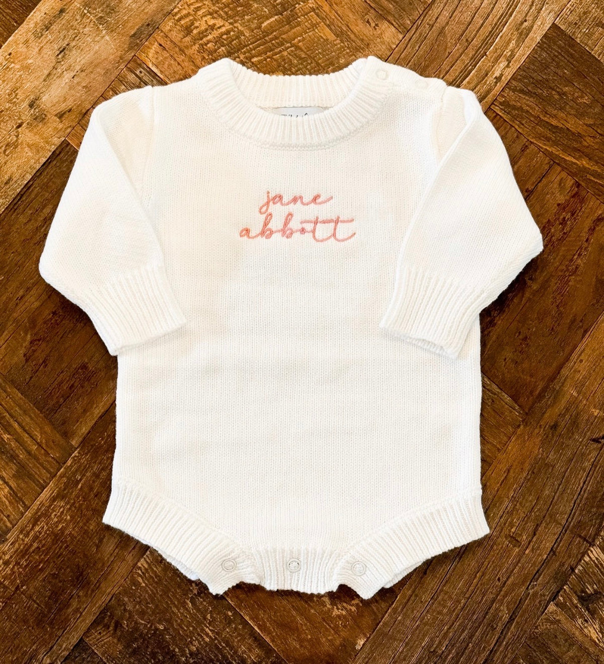 Long Sleeve Knit Baby Romper (no ruffle)