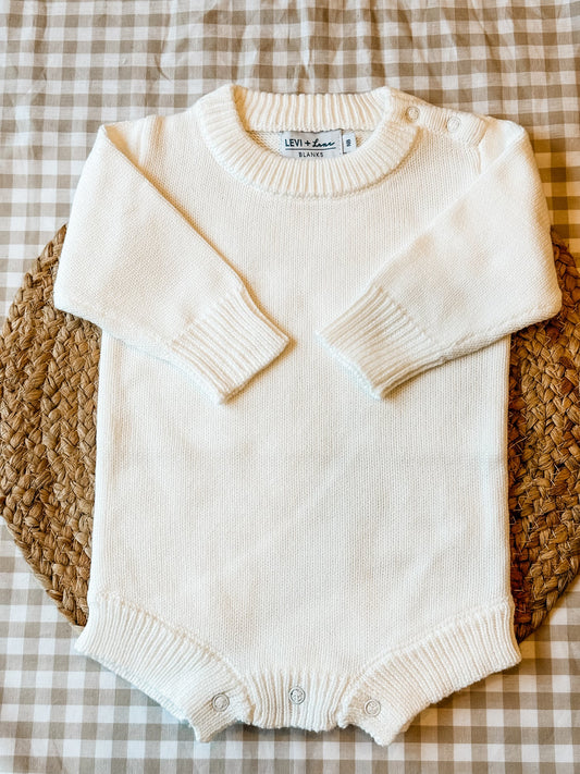 Long Sleeve Knit Baby Romper (no ruffle)