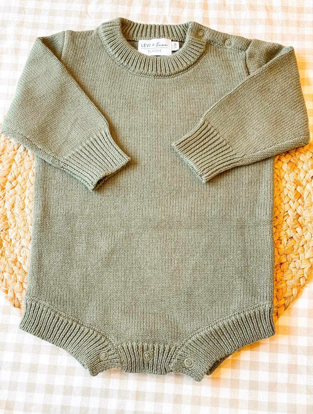 Long Sleeve Knit Baby Romper (no ruffle)