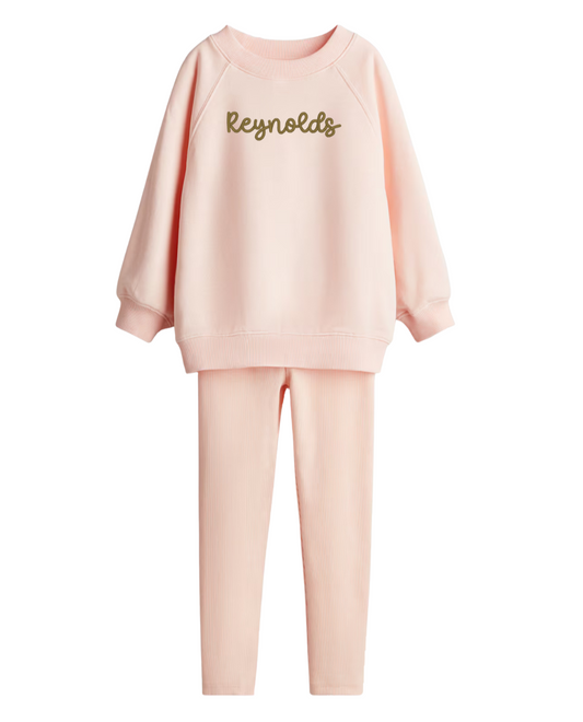 NEW Sweatshirt Ribbed Legging Set
