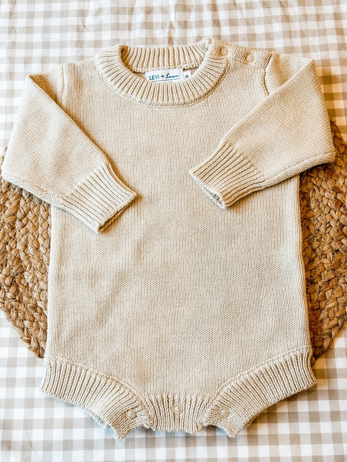 Long Sleeve Knit Baby Romper (no ruffle)