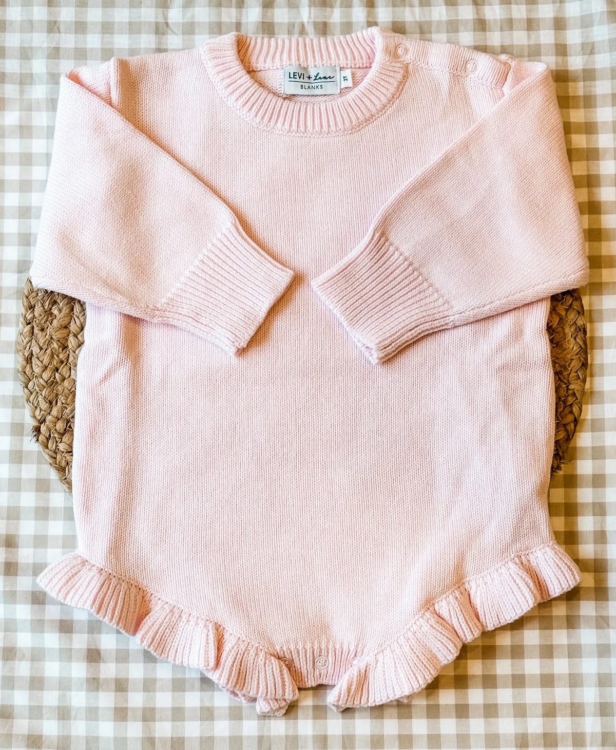 Long Sleeve Knit Baby Ruffle Romper
