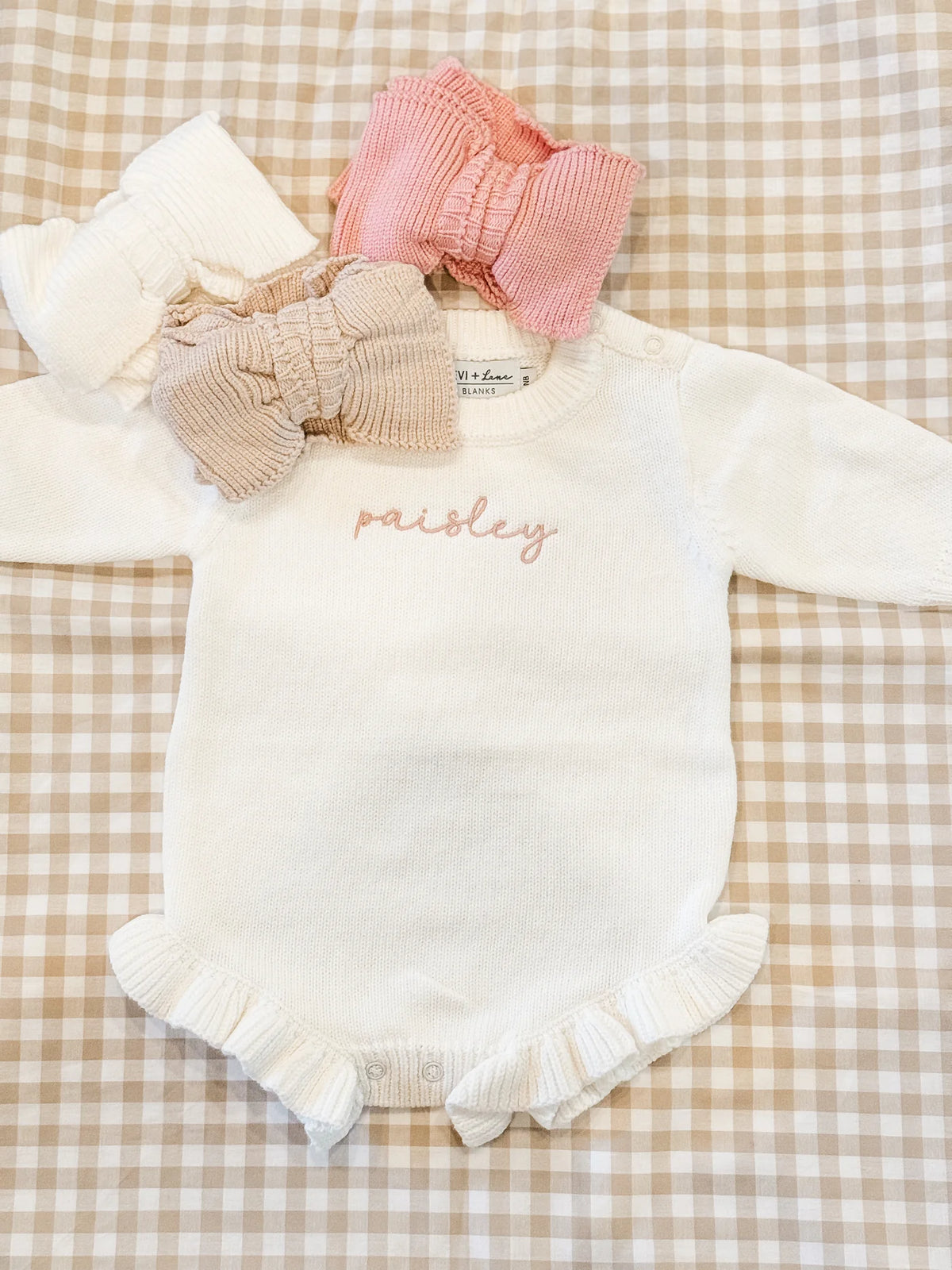 Long Sleeve Knit Baby Ruffle Romper