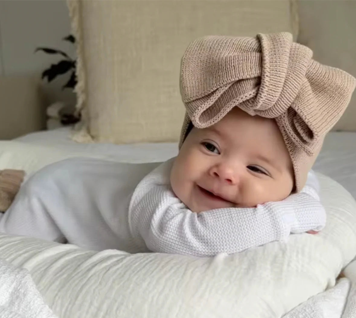 Long Sleeve Knit Baby Ruffle Romper