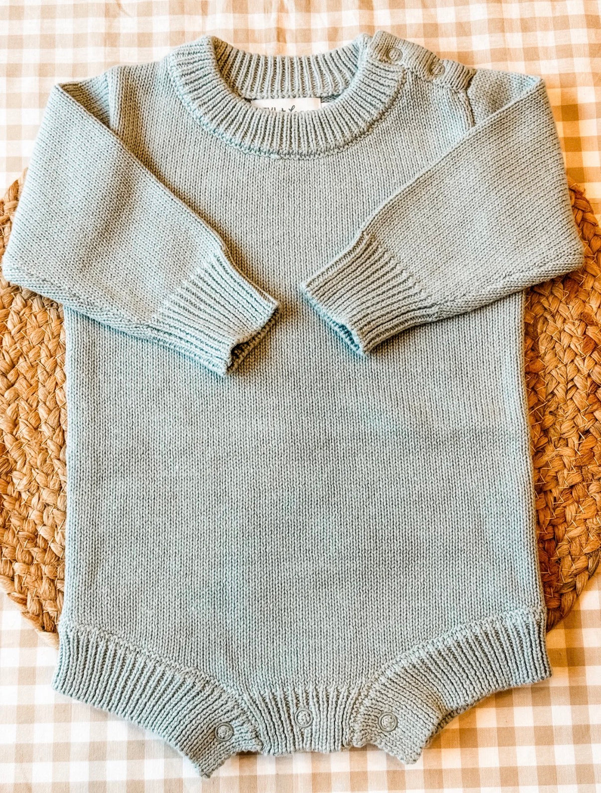 Long Sleeve Knit Baby Romper (no ruffle)