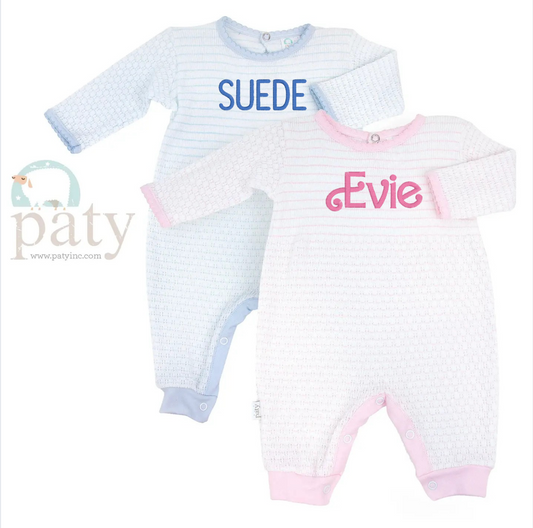 Paty Long Sleeve Pima Trim Romper